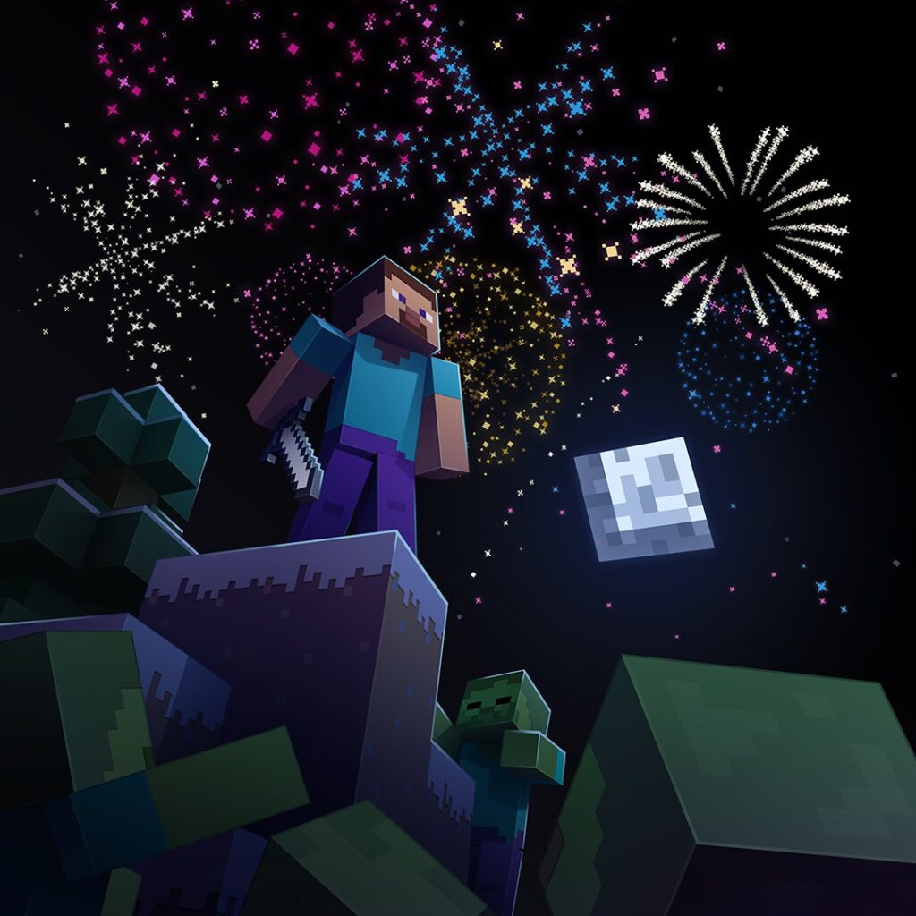 Happy New Year in Minecraft